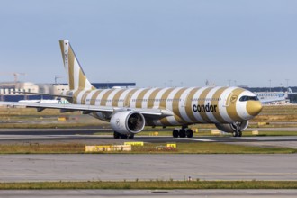 A Condor Airbus A330-900neo aircraft with the registration number D-ANRL at Frankfurt Airport,