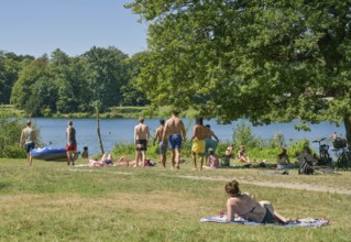 Large official bathing area, Heiliger See, Potsdam, Brandenburg, Germany, Europe