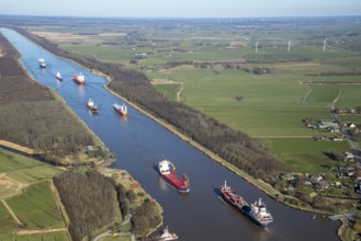 North Baltic Sea Canal, canal trip, Europe, Germany, Schleswig, Holstein, Brunsbüttel, landscape,