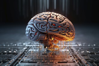 Artificial intelligence brain. KI generiert, generiert AI generated