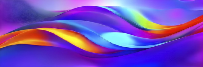 3d rendering of colorful abstract changing glass design, AI generated