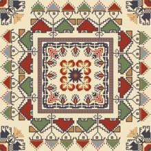 Traditional Bulgarian embroidery vector pattern