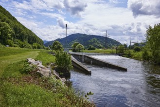 River Kinzig, weir, hydroelectric power plant power station, power generation, transformer station,