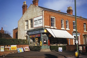 Park Stores traditional corner shop, Vicarage Road, Kings Heath, Birmigham, England, UK 1964