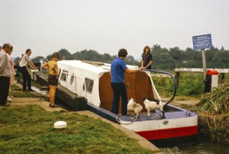 Foxton Locks, Grand Union Canal, Leicestershire, England, UK August 1973