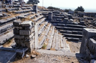 Archaeological site Ruins of the ancient Greek city of Priene, Turkey, 1997, Bouleuterion, senate