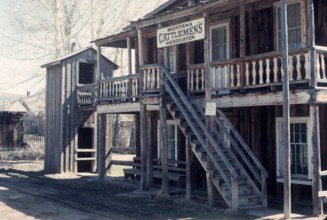 Nevada City historic ghost town, Montana, USA sign Montana Cattleman's Association 1976