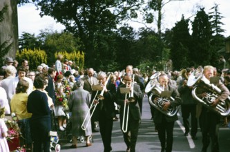 Rushbearing Ceremony, Grasmere, Lake District National Park, Cumberland, Cumbria, England in 1965