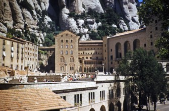 Santa Maria de Montserrat Abbey, Montserrat, Catalonia, Spain, 1958, North America