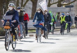 Essen, North Rhine-Westphalia, Germany - Fridays for Future, climate activists demonstrate in times