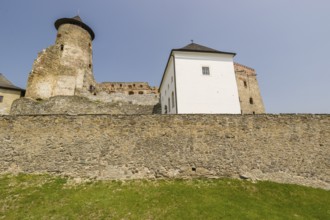 Lubovna Castle, built at the end of the 13th century. Station 10, 12 and 14, Baroque Chapel, Gothic