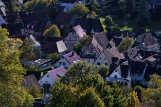 View of Strümpfelbach, Weinstadt, Baden-Württemberg, Germany, Europe