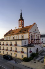 Main square with town hall, Waidhofen an der Thaya, Waldviertel, Lower Austria, Austria, Europe