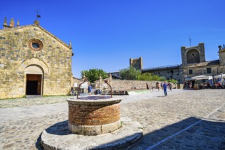 Church of Santa Maria Assunta, Monteriggioni, Tuscany, Italy, Europe