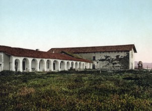 Mission San Miguel, California, United States of America, USA, digitally restored reproduction from