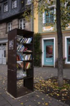 Public bookshelf, lending library, Old Town, Fürth, Franconia, Bavaria, Germany, Europe