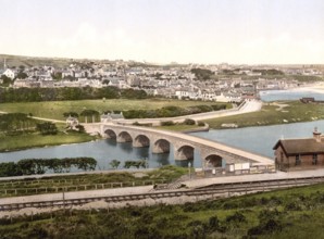 General view, Banff, Scotland, Historical, digitally restored reproduction from a 19th century