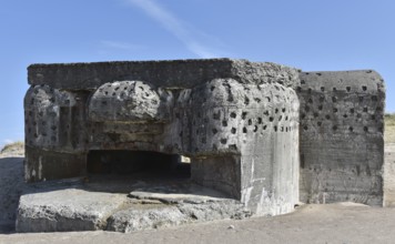 Bunker, Botonbunker of the Atlantic Wall in Denmark on the beach of Jutland