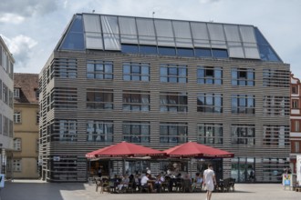 Modern architecture, headquarters of the Volksbank, Würzburg, Lower Franconia, Bavaria, Germany,