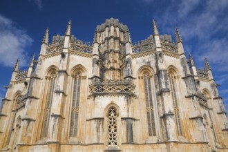 Partial view of 14th century built Santa Maria da Vitoria Monastery, Batalha, Portugal, Europe