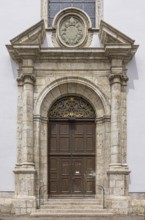 Portal of the Konviktskirche in Ehingen (Donau), Baden-Württemberg, Germany, Europe