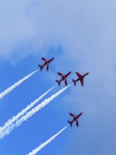 Red Arrows, Royal Air Force Aerobatic Team, Airshow 2024, Teignmouth, Devon, England, United