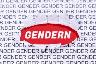 Gendering as a symbol for gender-appropriate language Communication concept in