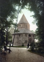 St Nicholas Chapel or Valkhof Chapel in Nijmegen, Nijmegen, Holland, 1890, Historical, digitally