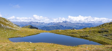 Mountain lake on the Carnic main ridge, Carnic Alps, Carinthia, Austria, Europe