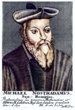 Nostradamus (Michel de Notradame 1503-1556) . French physician and astrologer, Historical,