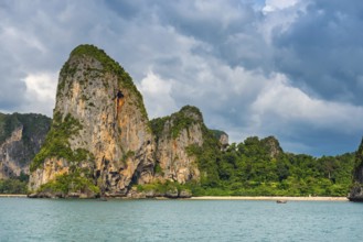 Island landscape near Krabi, stormy sky, thunderstorm, cloudy, weather, sky, storm clouds, nature,