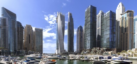 Dubai Marina, A Scenic Waterfront Skyline of Modern Luxury and High-Rise Architecture.