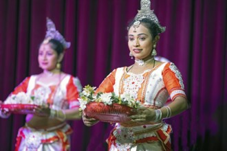 Sri Lankan dancers performing a traditional dance, Young Men's Buddhist Association, Kandy, Central