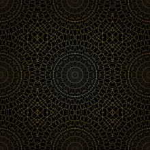 Geometric gold lace seamless pattern. Arabic tile lattice vector background.