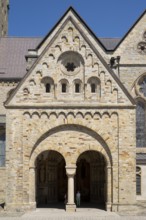 Entrance, Paradise Portal, Paderborn Cathedral, Paderborn, Westphalia, North Rhine-Westphalia,