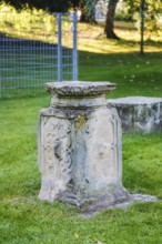 Base of a hall, Lusthausruine Stuttgart in the middle palace garden, palace park, former