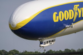 The Zeppelin NT, newly stationed at Essen/Mülheim Airport, undertakes sightseeing flights over the