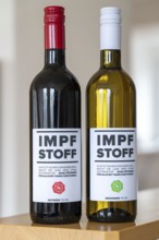 Marketing campaign by the company In-Spirit from Hövelhof, wine named as a vaccine, beverage brand