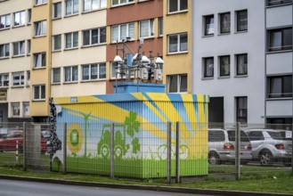 Air quality monitoring station, on the B7, Friedrich-Engels-Alle in Wuppertal, operated by the