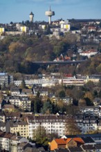 View over Wuppertal, to the north, Wuppertal Barmen, North Rhine-Westphalia, Germany, Europe