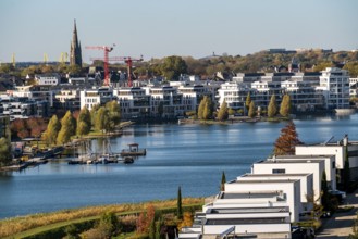 The Phoenix Lake in Dortmund's Hörde district, an artificial lake on the former Phoenix-Ost