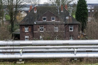 District heating pipelines, Hertener Stadtwerke, transfer point at the former Schlägel & Eisen