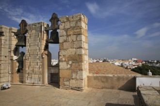 Bells of the Se Cathedral, Sedos Episcopalis, in Faro, Algarve, Portugal, Europe