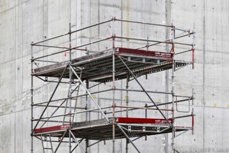 Scaffolding construction site