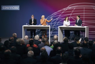 Julia Klöckner, Federal Treasurer of the CDU and Stefan Kooths, German economist, recorded at the