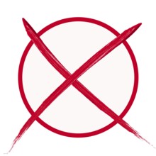 Red voting cross