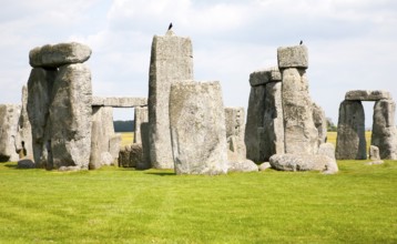 World Heritage henge neolithic site of standing stones at Stonehenge, Amesbury, Wiltshire, England,