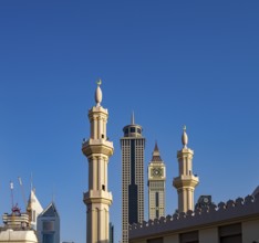 Dubai, Downtown skyscrapers and Sheik Zayed Road, United Arab Emirates, Middle East, Asia