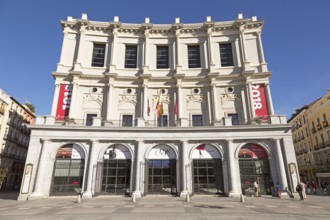 Teatro Real opera house theatre building in Plaza de Oriente, Madrid, Spain, Europe