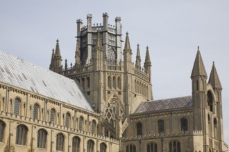 The octagonal Lantern tower of Ely cathedral, Cambridgeshire, England, United Kingdom, Europe